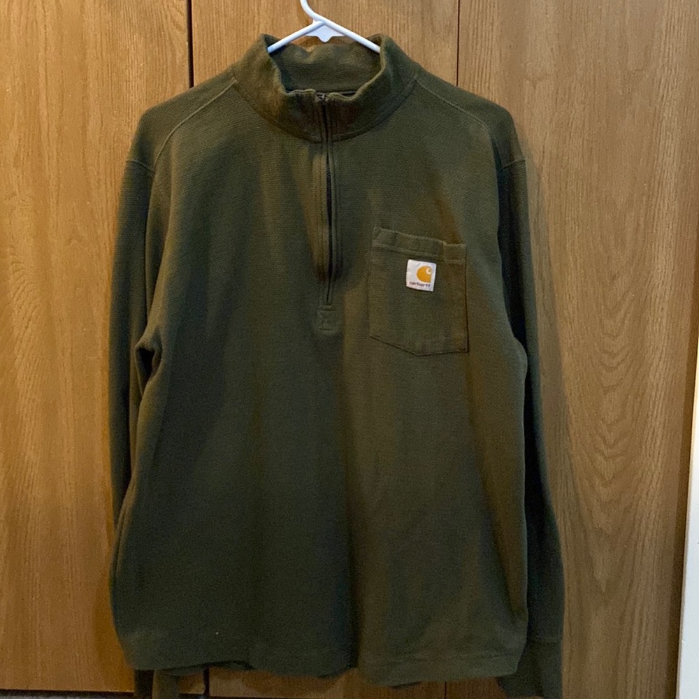 Like new Army Green Carhartt Quarter Zip long sleeve